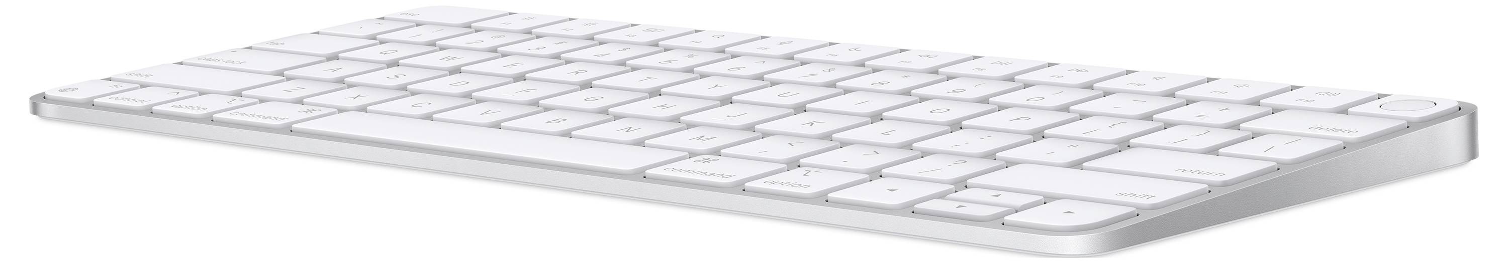 Apple Magic Keyboard Touch ID Bluetooth® Tastatur Deutsch, QWERTZ, Mac Weiß Wiederaufladbar, Fingerabdruckleser