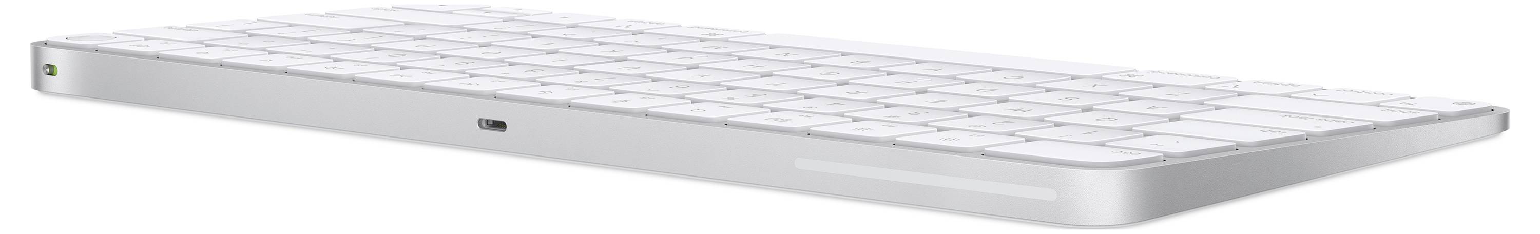 Apple Magic Keyboard Touch ID Bluetooth® Tastatur Deutsch, QWERTZ, Mac Weiß Wiederaufladbar, Fingerabdruckleser
