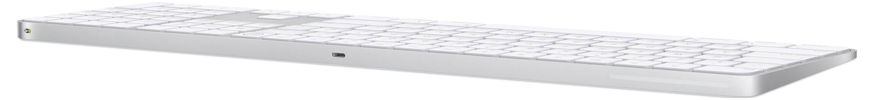 Apple Magic Keyboard Touch ID NumKey Bluetooth® Tastatur Deutsch, QWERTZ, Mac Weiß Wiederaufladbar, Fingerabdruckleser, mit