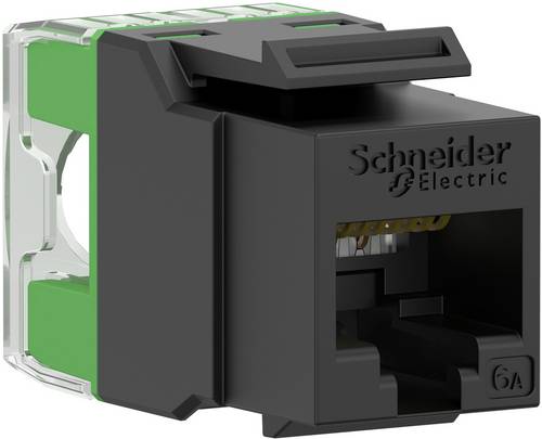Schneider Electric Actassi S-110 Stecker RJ45 Keystone Ungeschirmt Cat6A Schwarz - Beutel x 1 Inhal