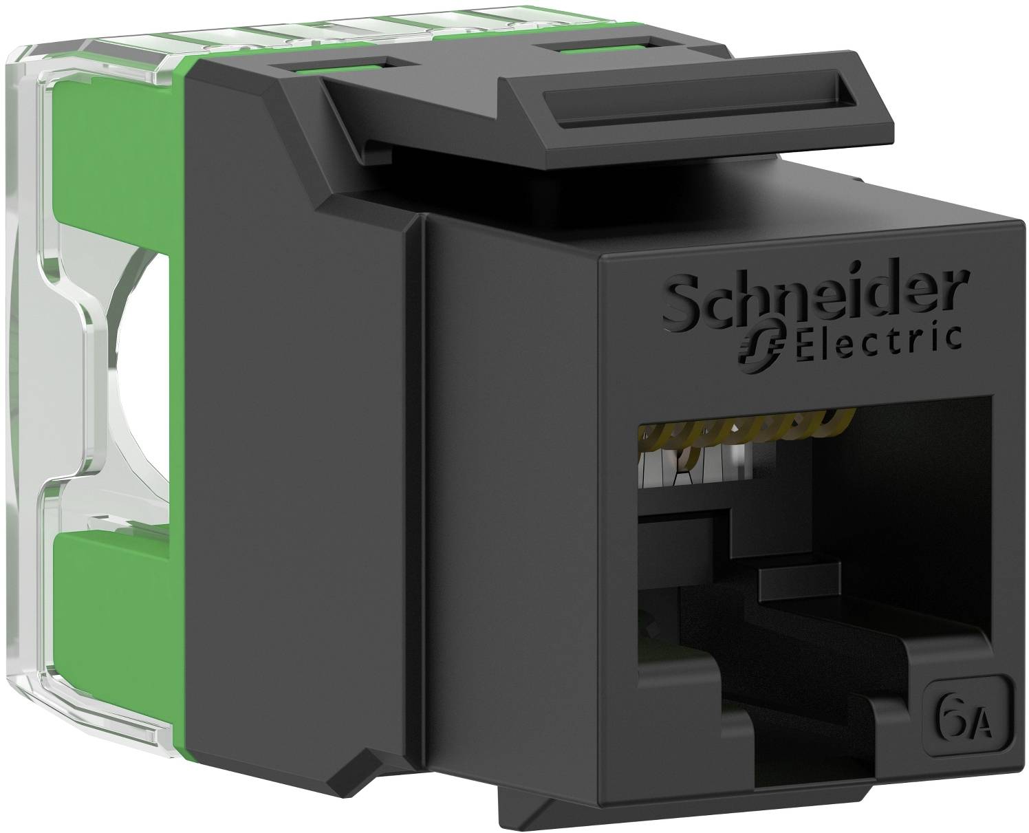 Schneider Electric Actassi S-110 Stecker RJ45 Keystone Ungeschirmt Cat6A Schwarz - Beutel x 1 Inhalt: 24St.