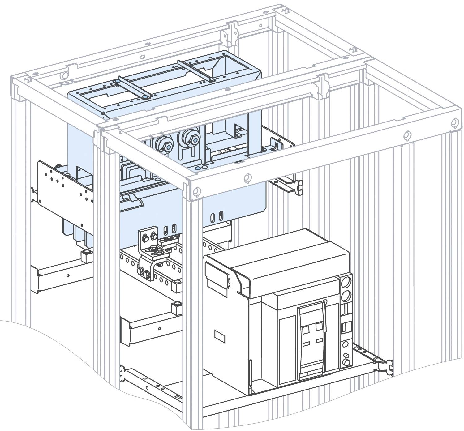 Schneider Electric KTB04704 PrismaSeT-P, Canalis KT, 4poliger Anschlussblock 1600A, MasterPacT MTZ1 Anschlussbaustein 1St.