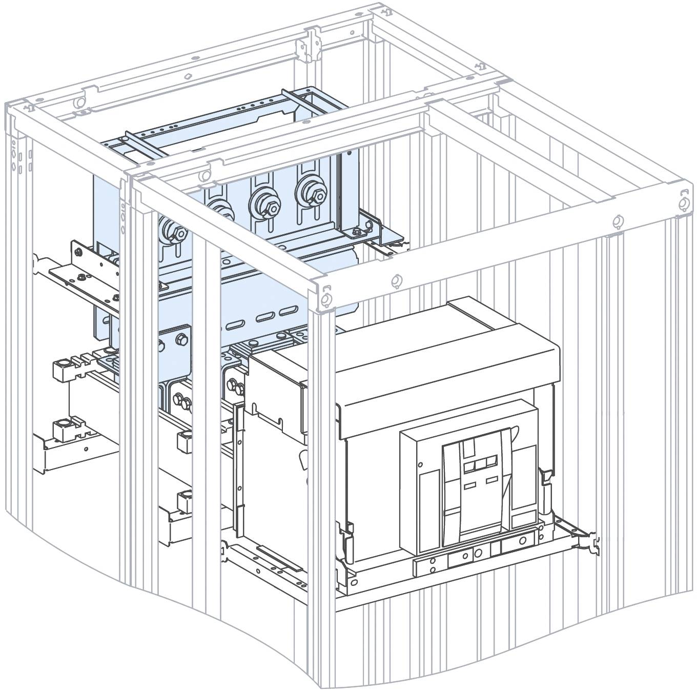 Schneider Electric KTB04715 PrismaSeT-P, Canalis KT, 3poliger Anschlussblock 1600A, MasterPacT MTZ2 Anschlussbaustein 1St.