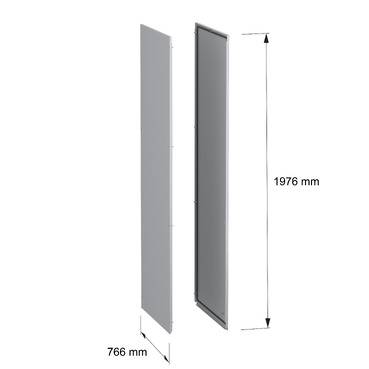 Schneider Electric NSY2SPN208 Seitenwände, Außenbefestigung, PanelSeT SFN, für elektrische Gehäuse H 2000 x T 800 mm, 2er-Set