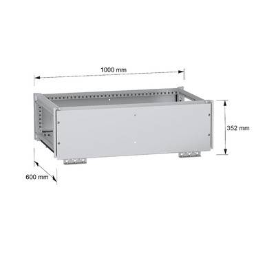 Schneider Electric NSYTBCN3106 Obere Sammelschienenkammer, PanelSeT SFN, für elektrische Gehäuse B 1000 x T 600 mm, IP55