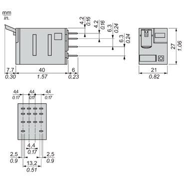 Schneider Electric Miniaturrelais RXM4AB2JD 10St.