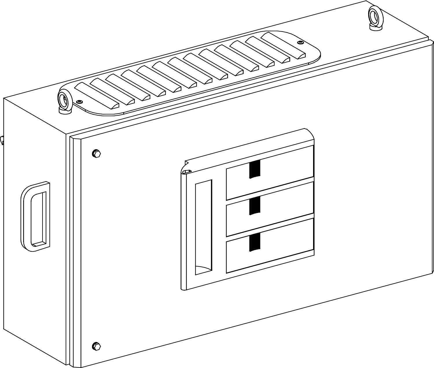 Schneider Electric KSB400HD502 KS Abgangskasten, 400A, mit Sicherungtrenner, NH2 Abgangskasten 1St.