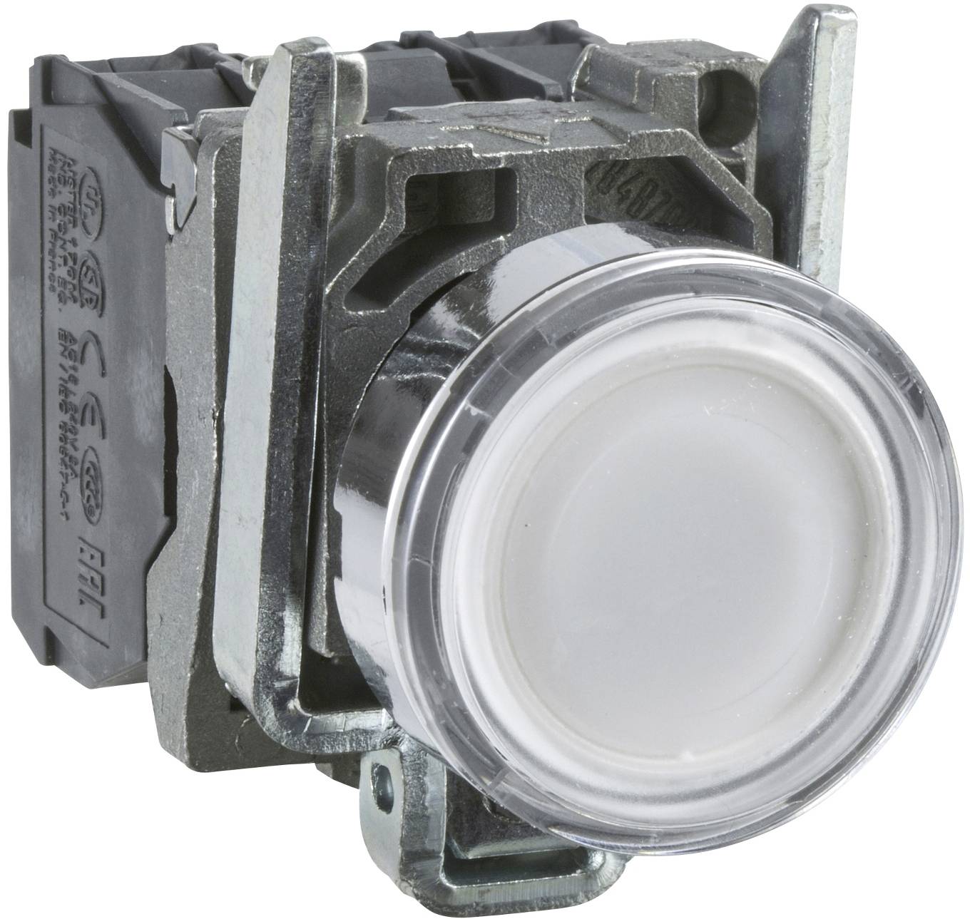 Schneider Electric XB4BWCUST03 Leuchtdrucktaster, Harmony XB4, Metall, 22mm, kundenspezifisch via Konfigurator Leuchttaster 1St.