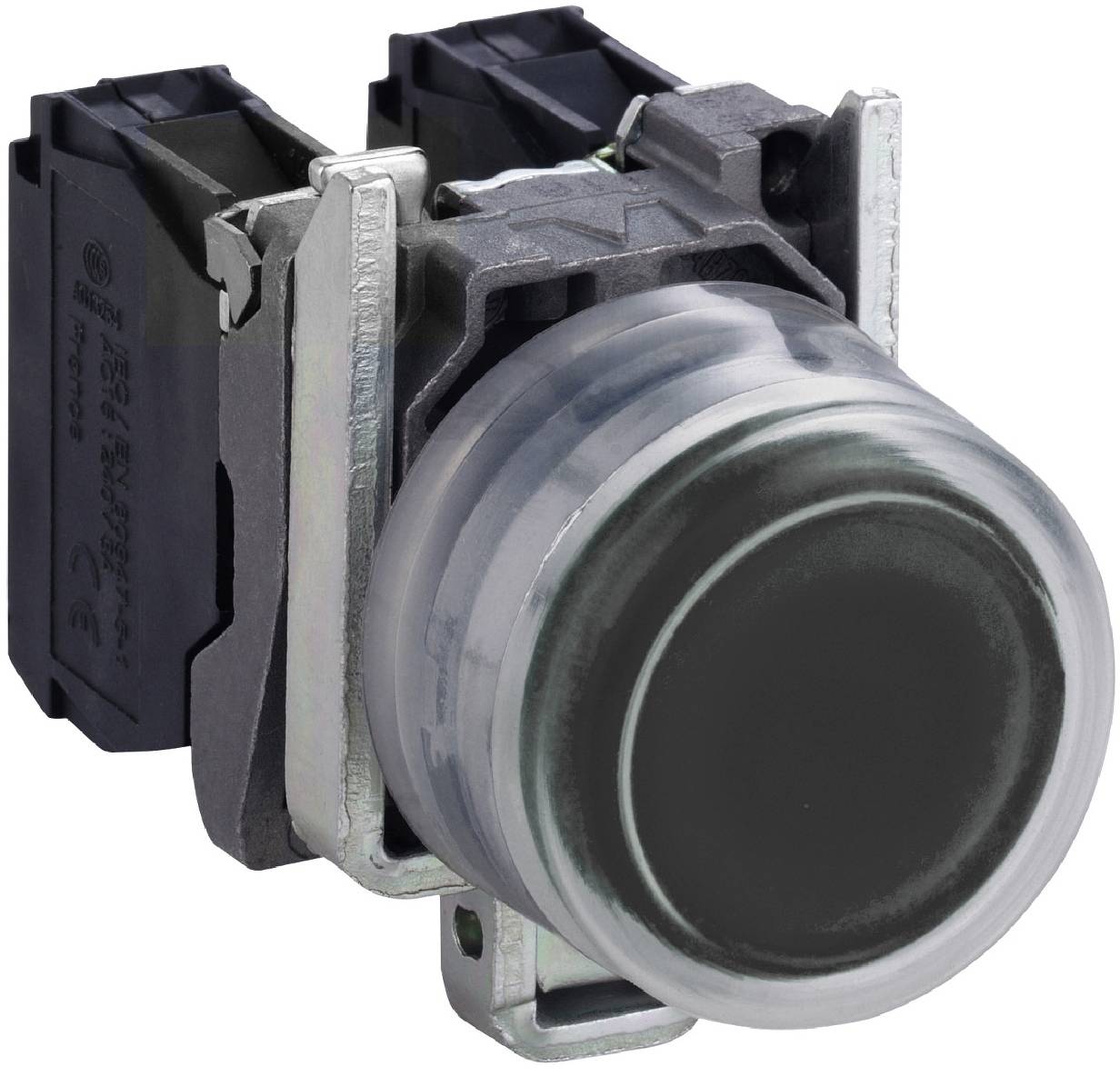 Schneider Electric XB4BPCUST01 Drucktaster, Harmony XB4, Metall, 22mm, mit Schutzkappe, kundenspezifisch via Konfigurator