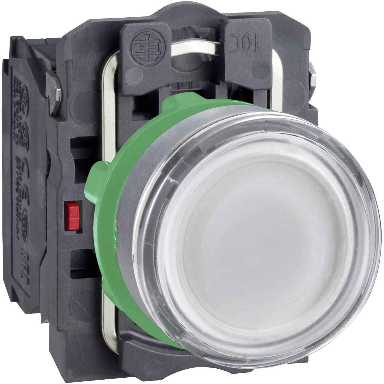 Schneider Electric XB5AWCUST10 Leuchtdrucktaster, Kunststoff, komplett, 22mm, kundenspezifisch via Konfigurator Leuchtdrucktaster