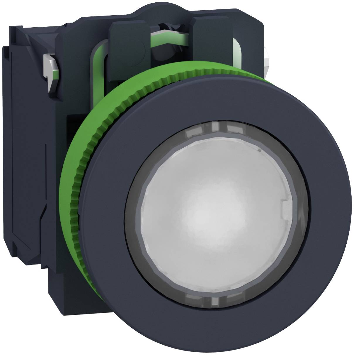 Schneider Electric XB5FWCUST01 Leuchtdrucktaster, Kunststoff, komplett, 30mm, kundenspezifisch via Konfigurator Leuchtdrucktaster