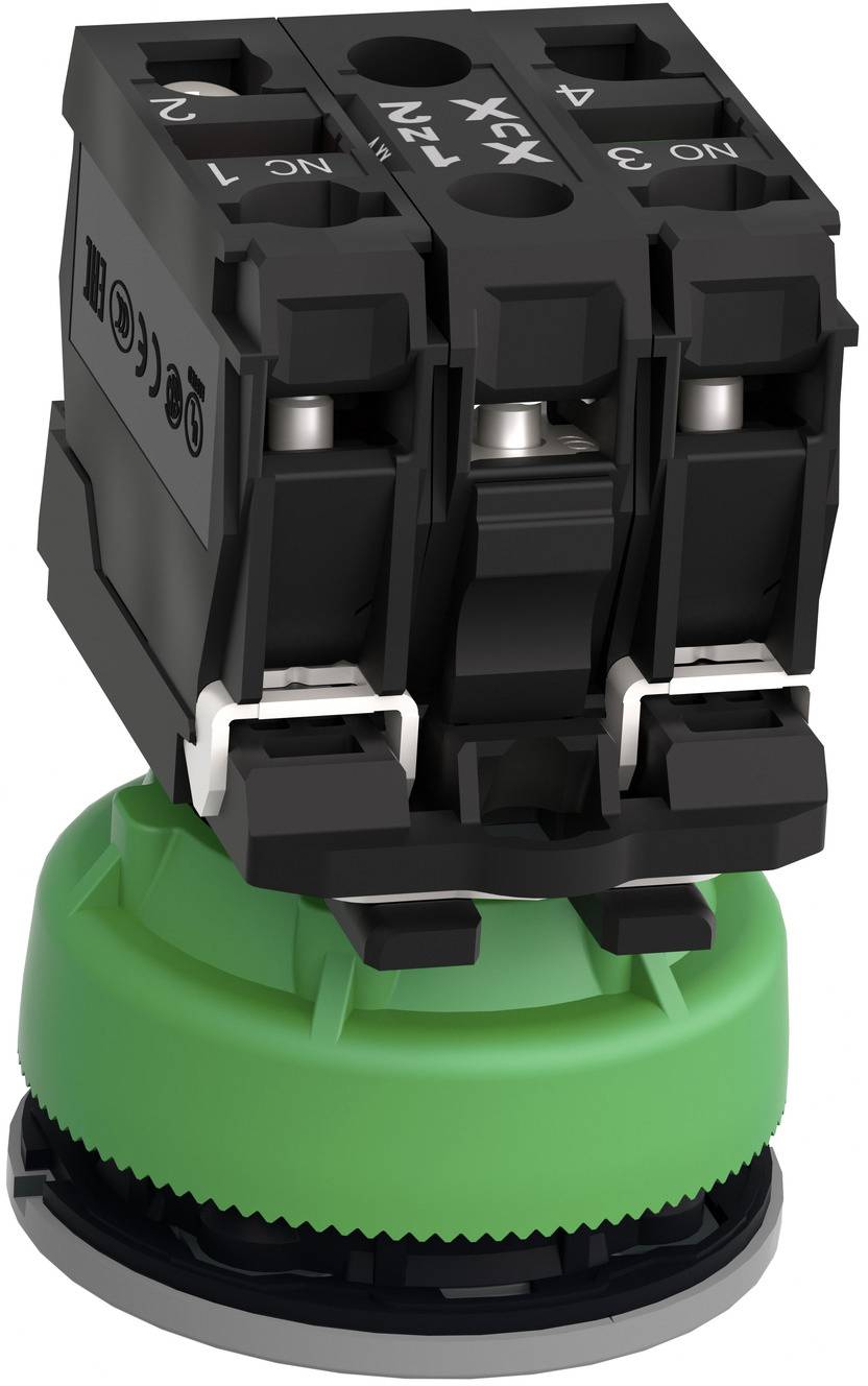 Schneider Electric XB5FWCUST01 Leuchtdrucktaster, Kunststoff, komplett, 30mm, kundenspezifisch via Konfigurator Leuchtdrucktaster