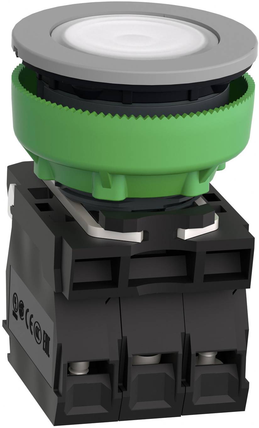 Schneider Electric XB5FWCUST01 Leuchtdrucktaster, Kunststoff, komplett, 30mm, kundenspezifisch via Konfigurator Leuchtdrucktaster