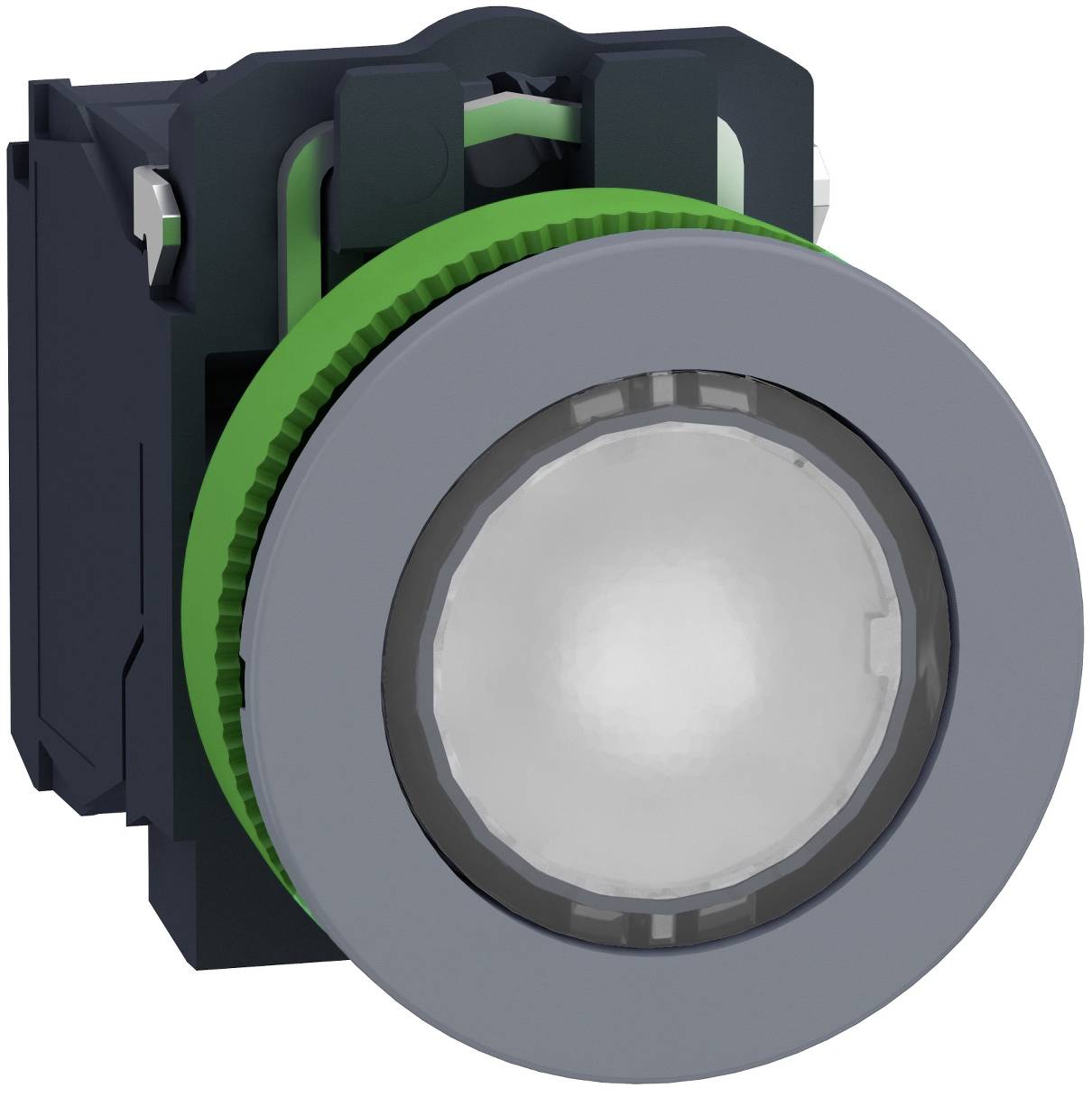Schneider Electric XB5FWCUST04 Leuchtdrucktaster, Kunststoff, komplett, 30mm, kundenspezifisch via Konfigurator Leuchtdrucktaster