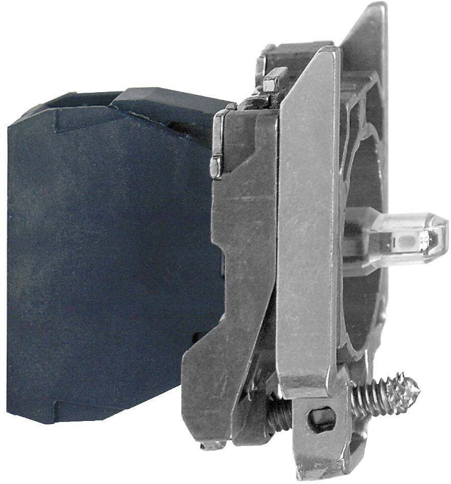 Schneider Electric ZB4BV18G1 Lampenfassung mit Befestigungsflansch, Harmony XB4, Metall, Blinklicht, weiß, universelle LED