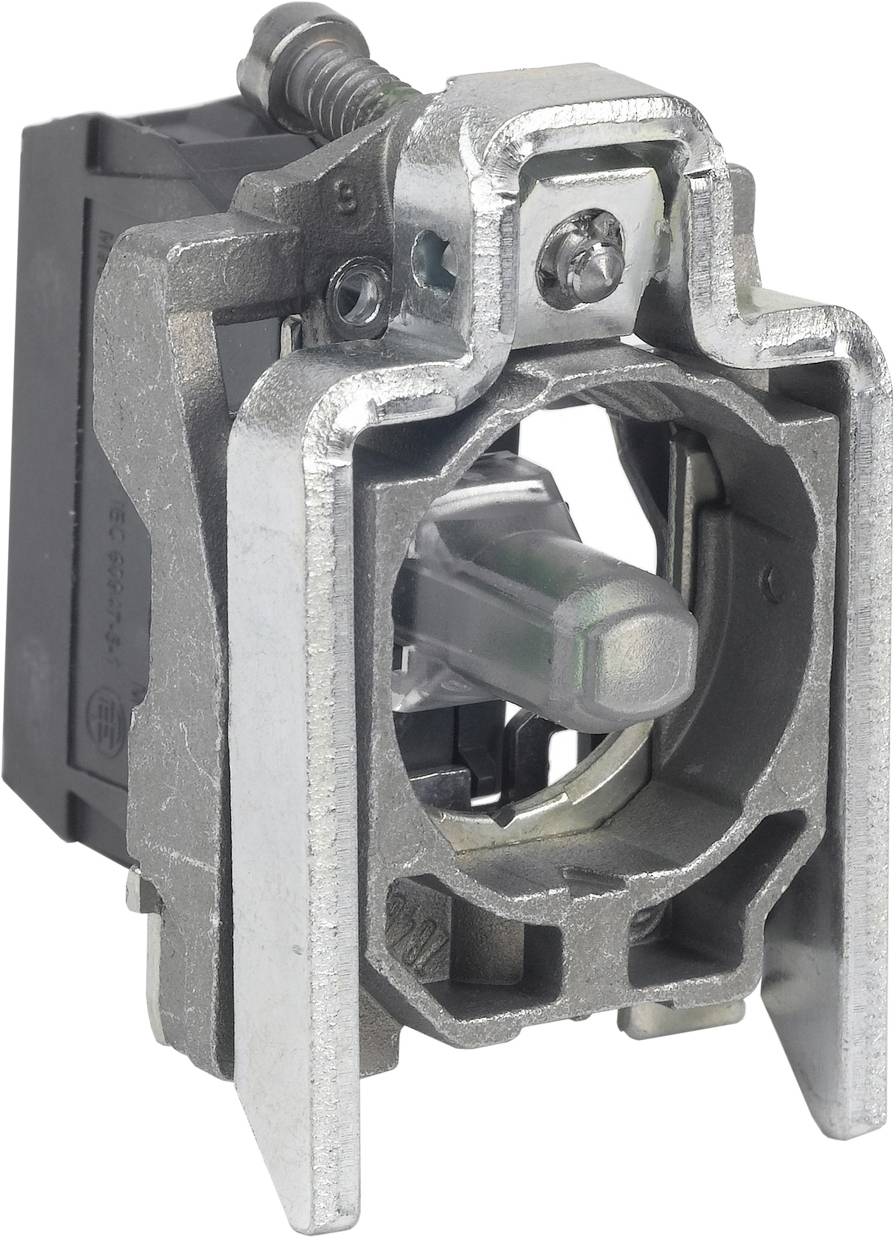 Schneider Electric ZB4BVB1156 Lampenfassung mit Befestigungsflansch, Harmony XB4, Metall, weiß, universelle LED, Lampentest