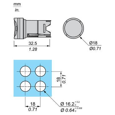 Schneider Electric ZB6AF5 Leuchtdrucktaster-Frontelement 1St.