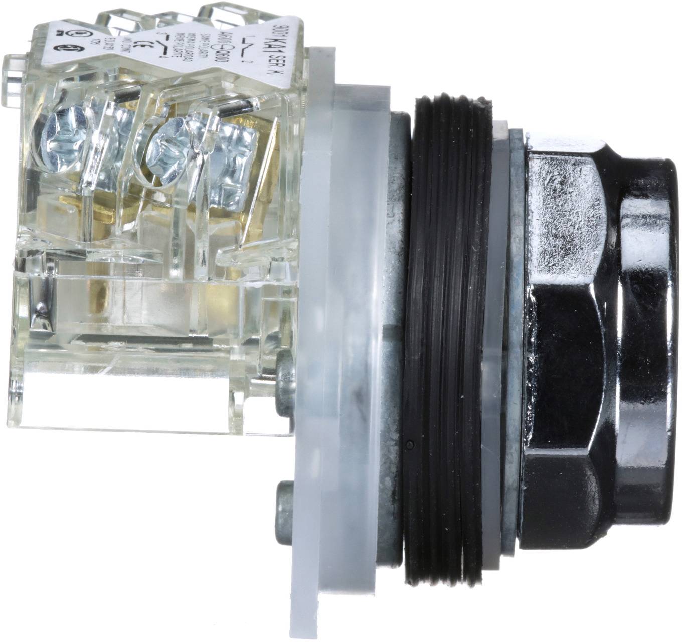 Schneider Electric 9001KR1BH13 Schwarzer Drucktaster Ø 30, flach, 1ÖS Drucktaster 1St.