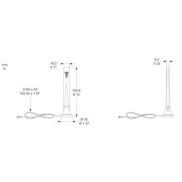 Schneider Electric PASA-ANT1 Antenne 2.4GHz, 5GHz