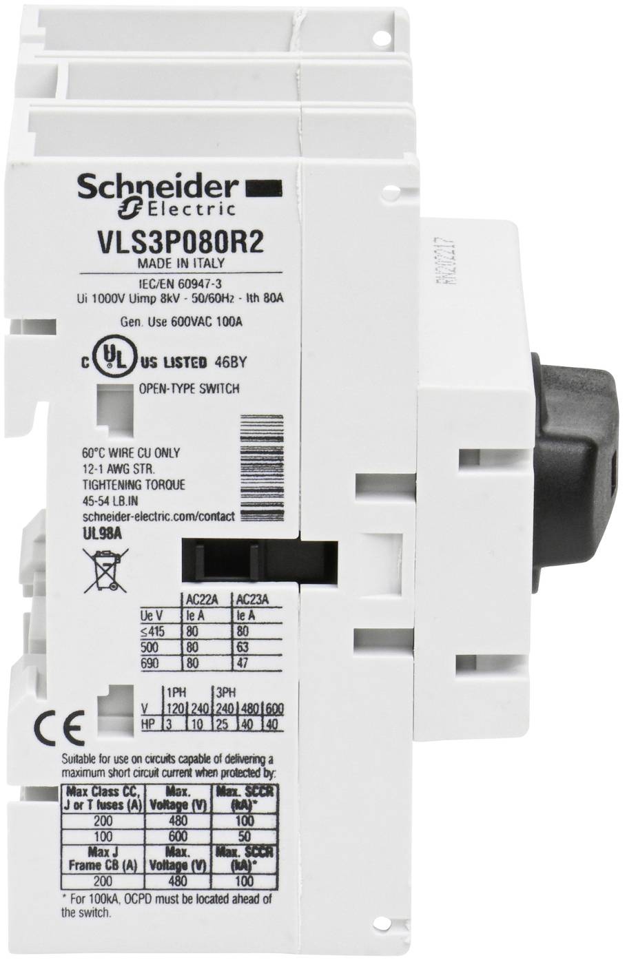 Schneider Electric VLS3P080R2 Lasttrennschalter 1 St.