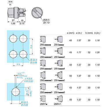 Schneider Electric ZB5AD5TQ Wahlschalter-Frontelement 100St.