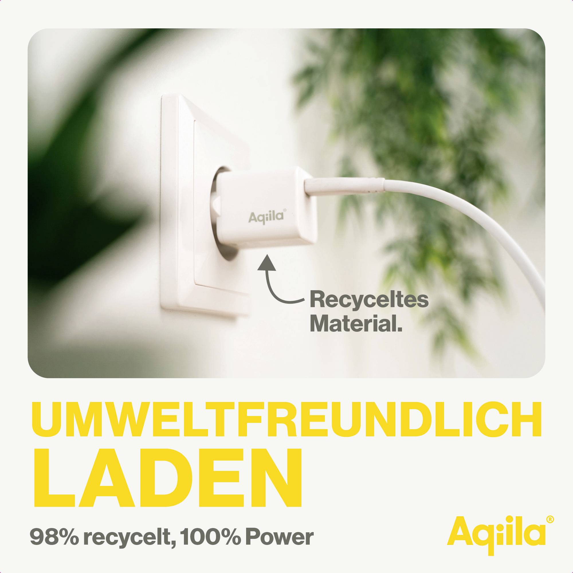 Aqiila W1 USB Ladegerät 20W 1x USB-C® Weiß Innenbereich