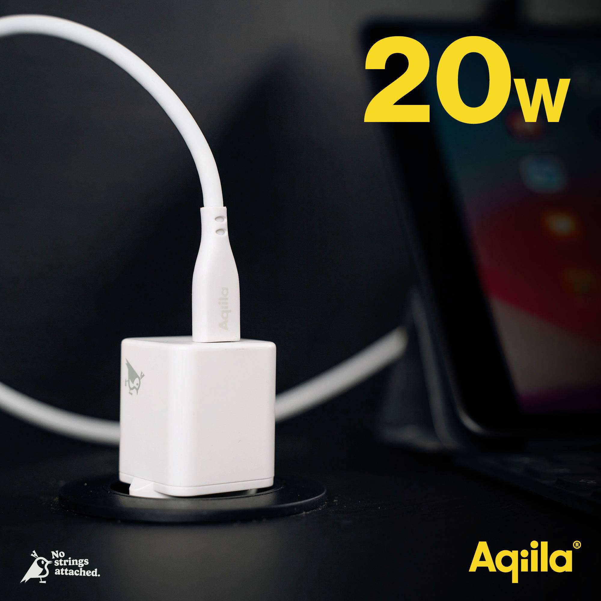 Aqiila W1 USB Ladegerät 20W 1x USB-C® Weiß Innenbereich
