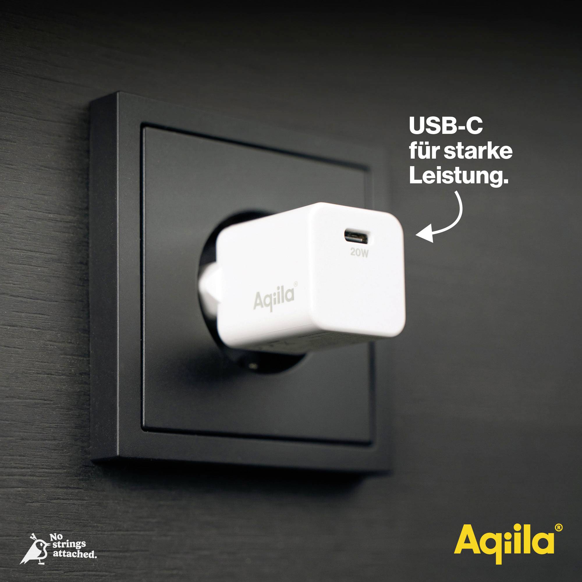 Aqiila W1 USB Ladegerät 20W 1x USB-C® Weiß Innenbereich