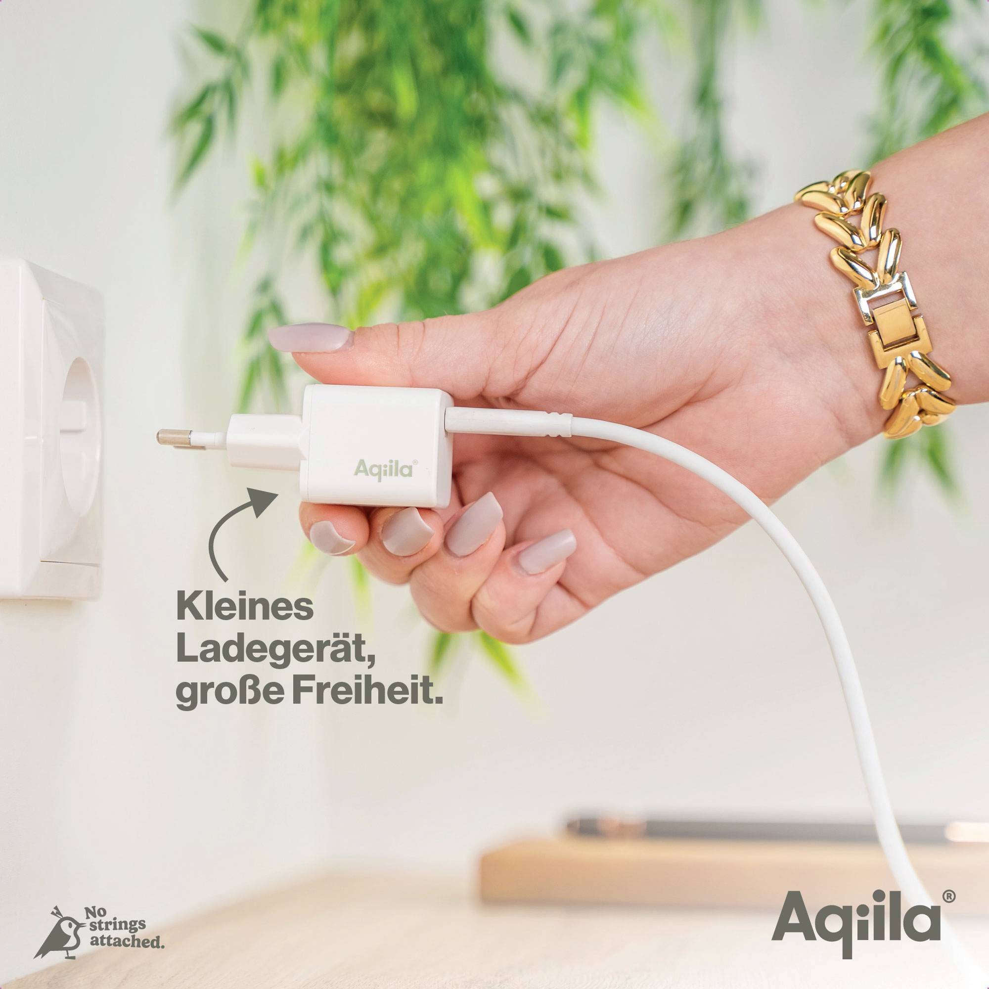 Aqiila W1 USB Ladegerät 20W 1x USB-C® Weiß Innenbereich