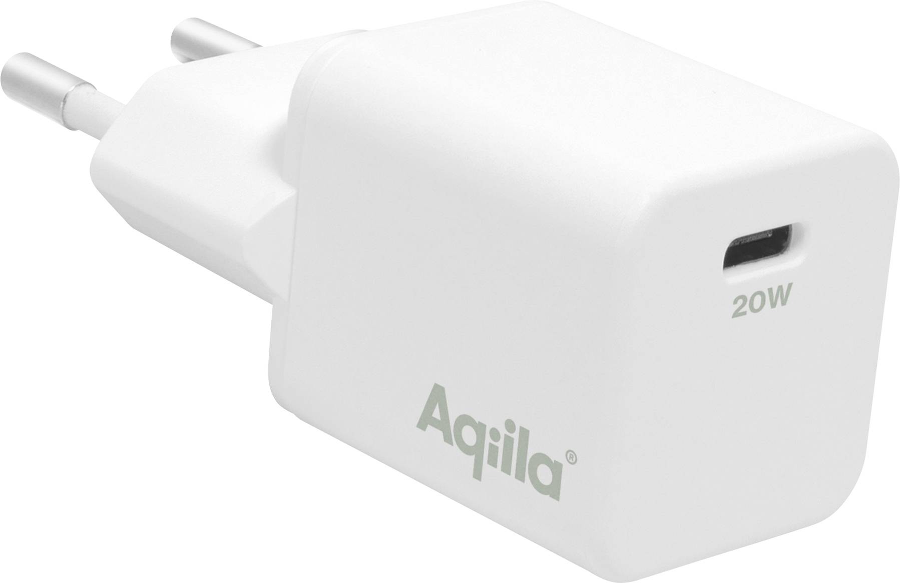 Aqiila W1 USB Ladegerät 20 W 1x USB-C® Weiß Innenbereich