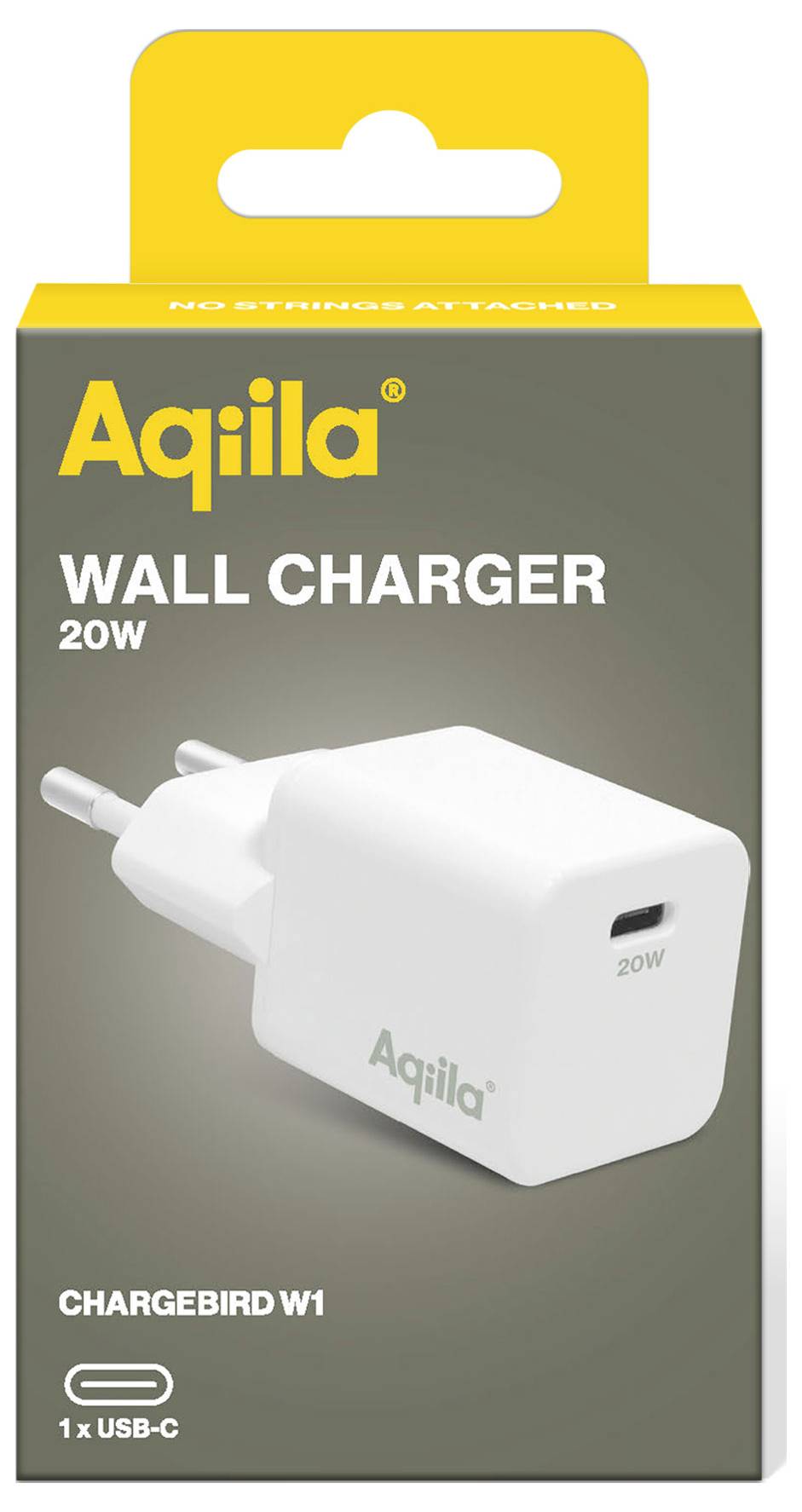 Aqiila W1 USB Ladegerät 20W 1x USB-C® Weiß Innenbereich
