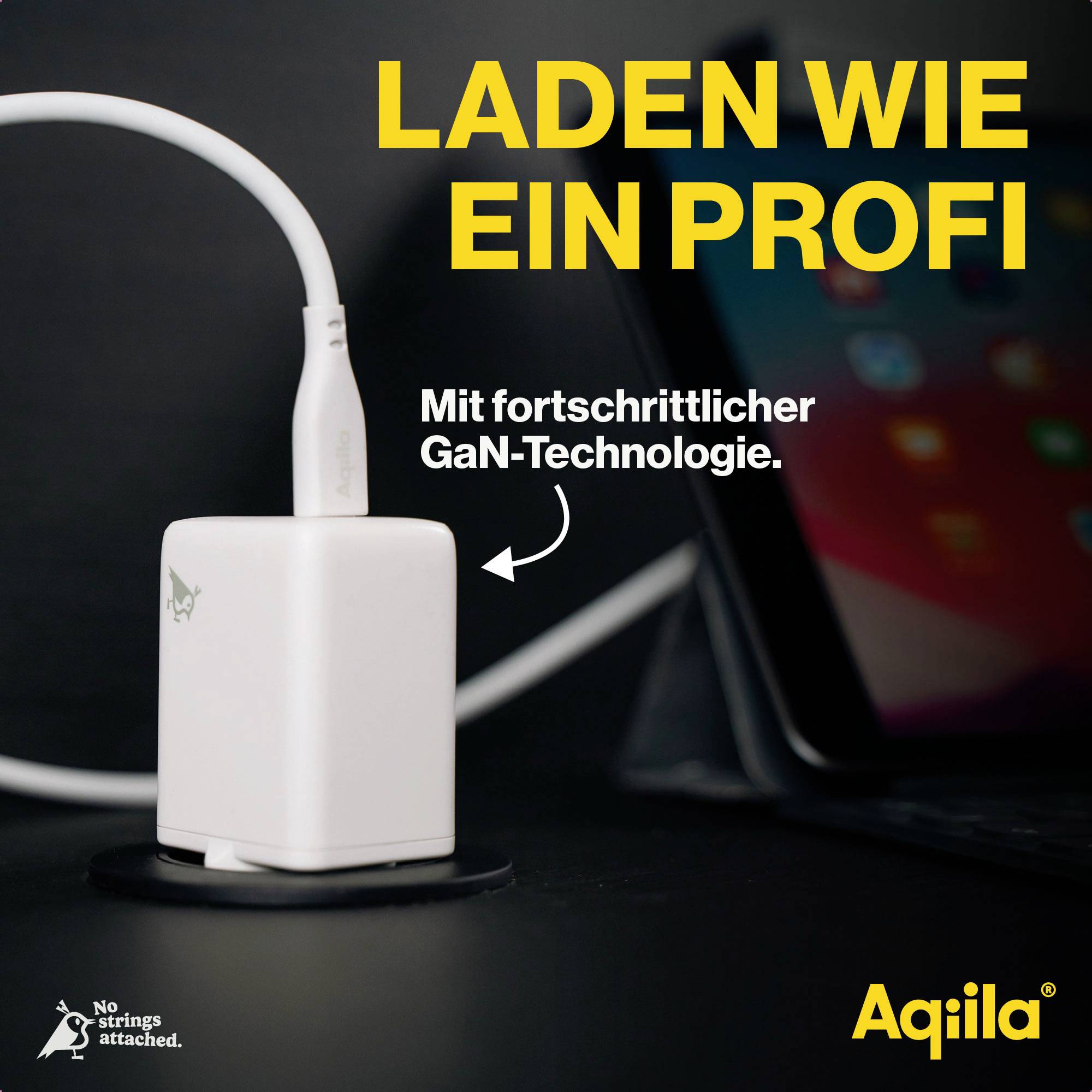 Aqiila W2 USB Ladegerät 45W 2x USB-C® USB PD Weiß Innenbereich