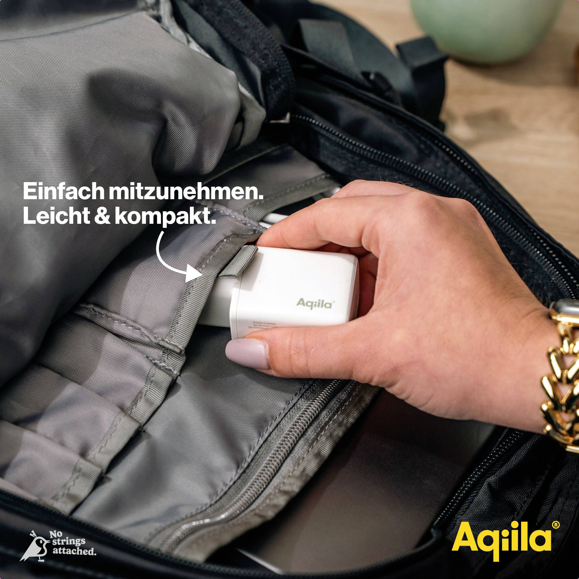 Aqiila W2 USB Ladegerät 45 W 2x USB-C® USB PD Weiß Innenbereich
