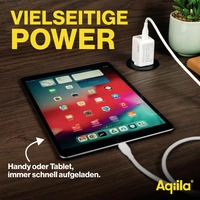 Aqiila W2 USB Ladegerät 45W 2x USB-C® USB PD Weiß Innenbereich Aqiila W2 USB Ladegerät 45W 2x USB-C® USB PD Weiß Innenbereich