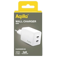 Aqiila W2 USB Ladegerät 45W 2x USB-C® USB PD Weiß Innenbereich Aqiila W2 USB Ladegerät 45W 2x USB-C® USB PD Weiß Innenbereich