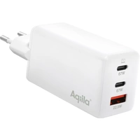 Aqiila W3 USB Ladegerät 65W 1x USB-A, 2x USB-C® USB PD, Quick Charge 3.0, QC 4+ Weiß Innenbereich Aqiila W3 USB Ladegerät 65W 1x USB-A, 2x USB-C® USB PD, Quick Charge 3.0, QC 4+ Weiß Innenbereich