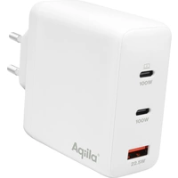 Aqiila W4 USB Ladegerät 120W 1x USB-A, 2x USB-C® USB PD, Quick Charge 3.0, QC 4+ Weiß Innenbereich Aqiila W4 USB Ladegerät 120W 1x USB-A, 2x USB-C® USB PD, Quick Charge 3.0, QC 4+ Weiß Innenbereich