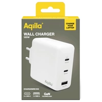 Aqiila W4 USB Ladegerät 120W 1x USB-A, 2x USB-C® USB PD, Quick Charge 3.0, QC 4+ Weiß Innenbereich Aqiila W4 USB Ladegerät 120W 1x USB-A, 2x USB-C® USB PD, Quick Charge 3.0, QC 4+ Weiß Innenbereich