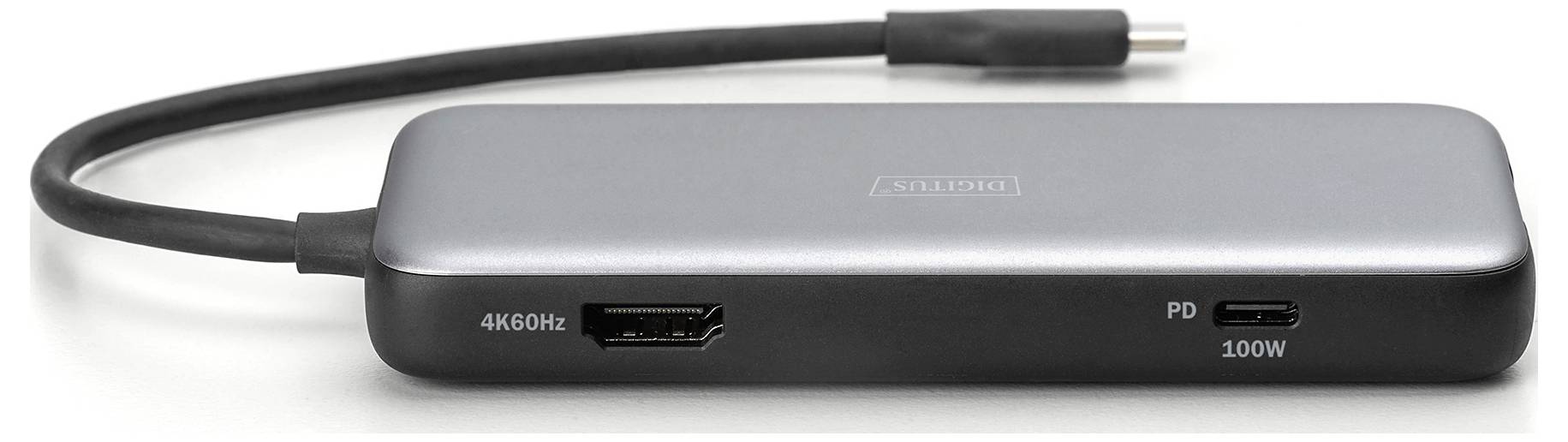 Digitus USB-C® Dockingstation DA-70914 inkl. Ladefunktion, integrierter Kartenleser, USB-C® Power Delivery