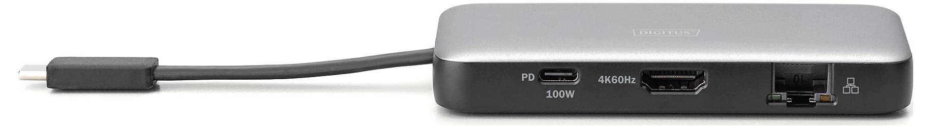 Digitus USB-C® Dockingstation DA-70916 inkl. Ladefunktion, integrierter Kartenleser, USB-C® Power Delivery