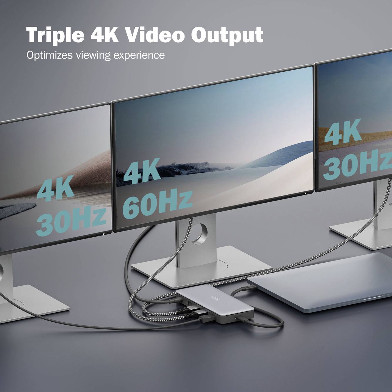 Digitus USB-C® Dockingstation DA-70917 inkl. Ladefunktion, integrierter Kartenleser, Unterstützt 8K@30Hz (1x) / 4K@30Hz (2x)