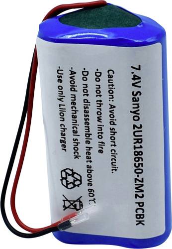 Sanyo 2/UR18650-ZM2 PCBK Spezial-Akku 18650 Kabel Li-Ion 7.4 V 2420 mAh 1 St.
