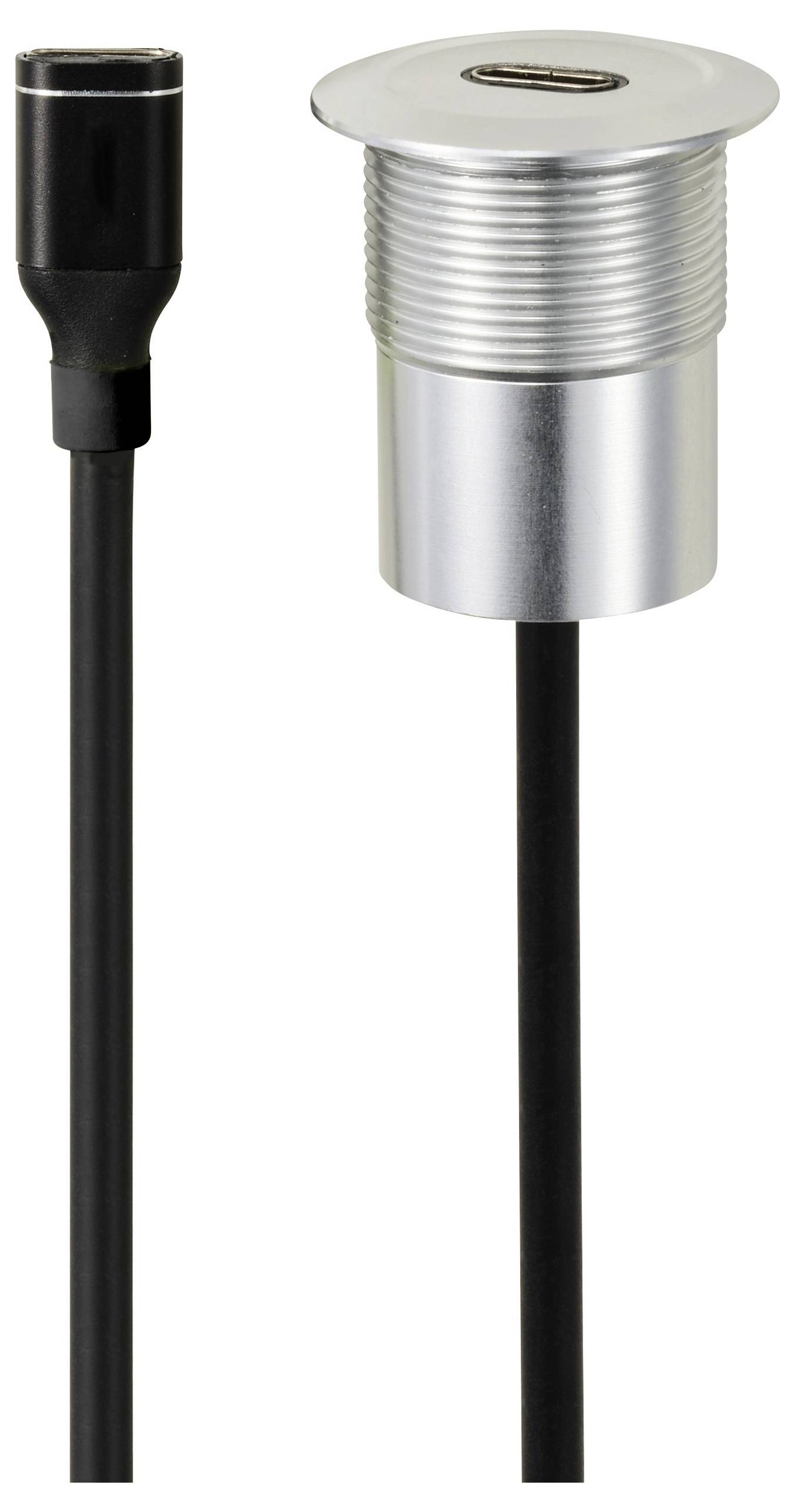 TRU COMPONENTS USB-C® (3.1) Buchse/Buchse 1m Kabel silber TC-13376300 Inhalt: 1St.