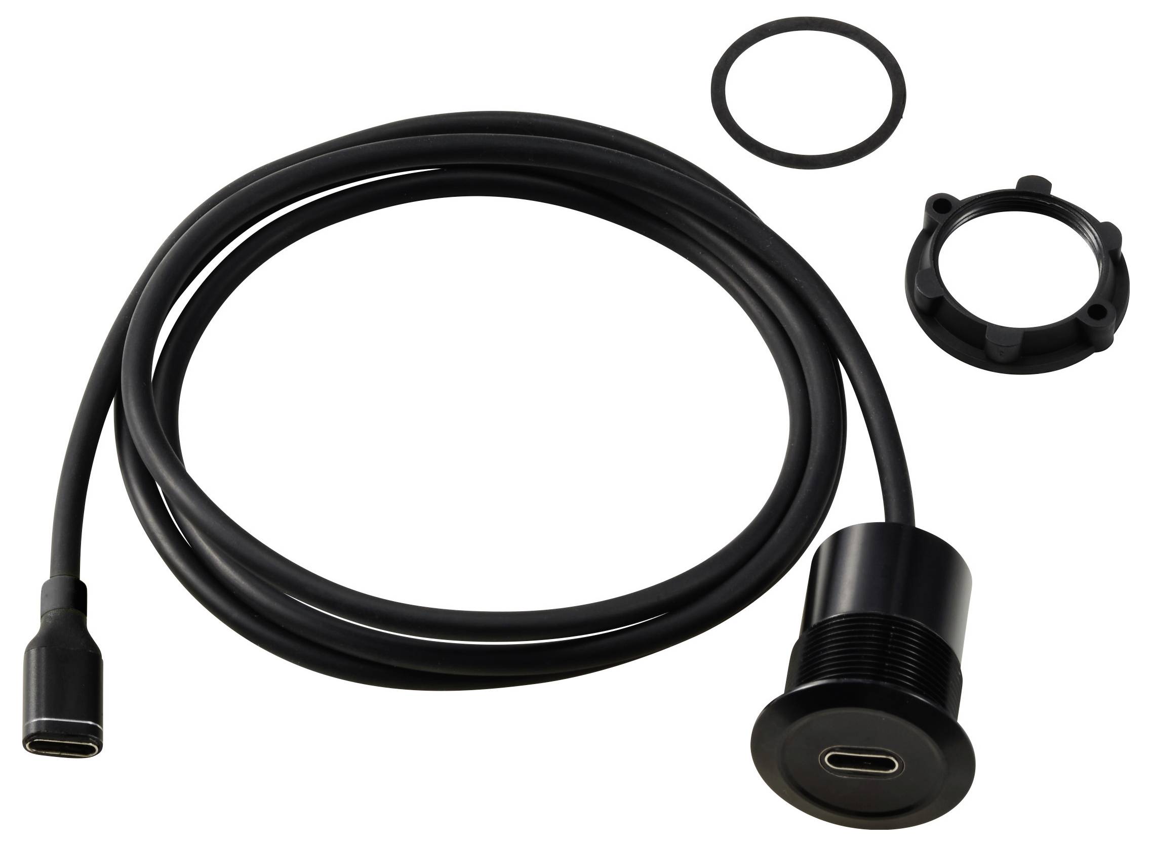 TRU COMPONENTS USB-C® (3.1) Buchse/Buchse 1m Kabel schwarz TC-13376304 Inhalt: 1St.