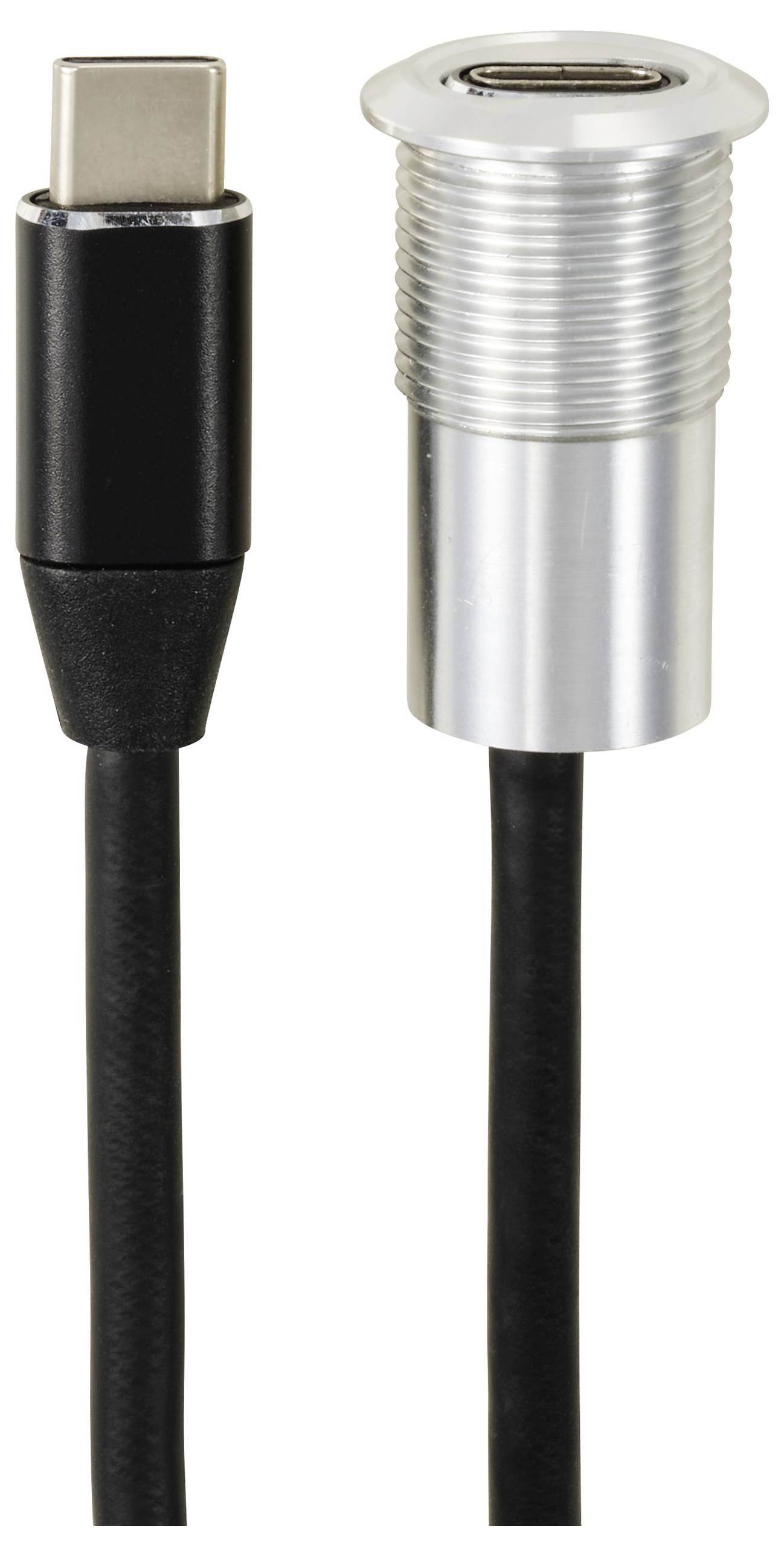 TRU COMPONENTS USB-C® (3.1) Buchse/Stecker 1m Kabel silber TC-13376324 Inhalt: 1St.