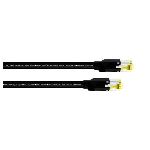 Cordial 15537 RJ45 Netzwerkkabel, Patchkabel CAT 5e S/UTP 3.00m Schwarz PUR-Mantel 1St. Cordial 15537 RJ45 Netzwerkkabel, Patchkabel CAT 5e S/UTP 3.00m Schwarz PUR-Mantel 1St.