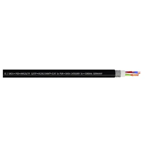 Cordial 15552 RJ45 Netzwerkkabel, Patchkabel CAT 5e S/UTP 15.00m Schwarz PUR-Mantel 1St. Cordial 15552 RJ45 Netzwerkkabel, Patchkabel CAT 5e S/UTP 15.00m Schwarz PUR-Mantel 1St.