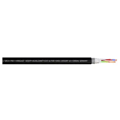 Cordial 15610 RJ45 Netzwerkkabel, Patchkabel CAT 6a SF/UTP 2.00m Schwarz PUR-Mantel 1St. Cordial 15610 RJ45 Netzwerkkabel, Patchkabel CAT 6a SF/UTP 2.00m Schwarz PUR-Mantel 1St.
