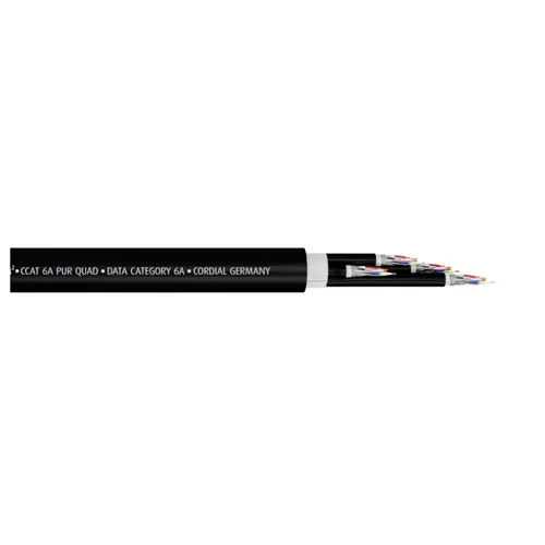 Cordial 15654 RJ45 Netzwerkkabel, Patchkabel CAT 6a S/FTP 3.00m Schwarz PUR-Mantel 1St. Cordial 15654 RJ45 Netzwerkkabel, Patchkabel CAT 6a S/FTP 3.00m Schwarz PUR-Mantel 1St.