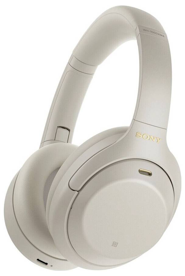 Sony WH1000XM4S.CE7 Over Ear Kopfhörer Bluetooth®, Kabellos Silber Noise Cancelling Touch-Steuerung